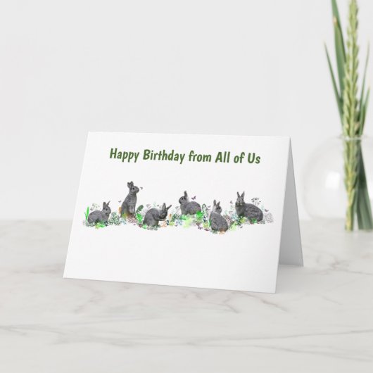 Carte Bunny Meadow (Anniversaire) (Devant)