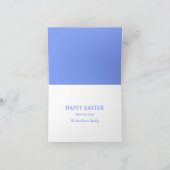 Carte Bunny mignon de Pâques et floral de printemps (Intérieur)