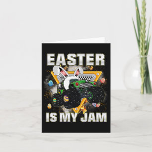Carte Bunny Monster Camion Pâques Est Mon Jour De Jam Ga
