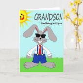 Carte Bunny Overalls Love You Card (Fleur jaune)