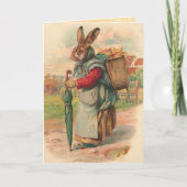 Carte Bunny Pâques vintage (Devant)