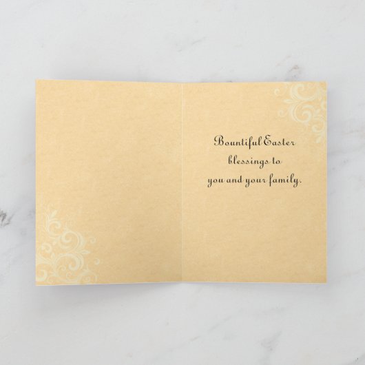 Carte Bunny Pâques vintage (Intérieur)