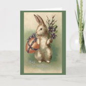 Carte Bunny Pâques vintage (Devant)