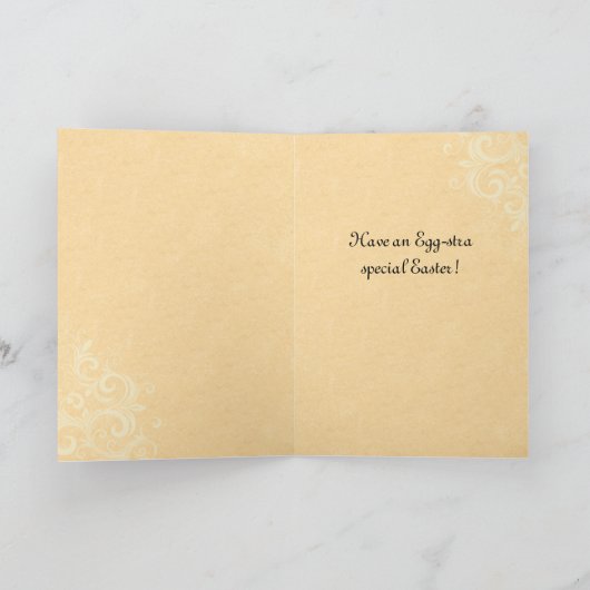 Carte Bunny Pâques vintage (Intérieur)