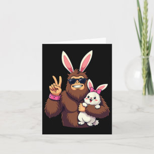 Carte Bunny Sasquatch Bigfoot Sungles Pâques