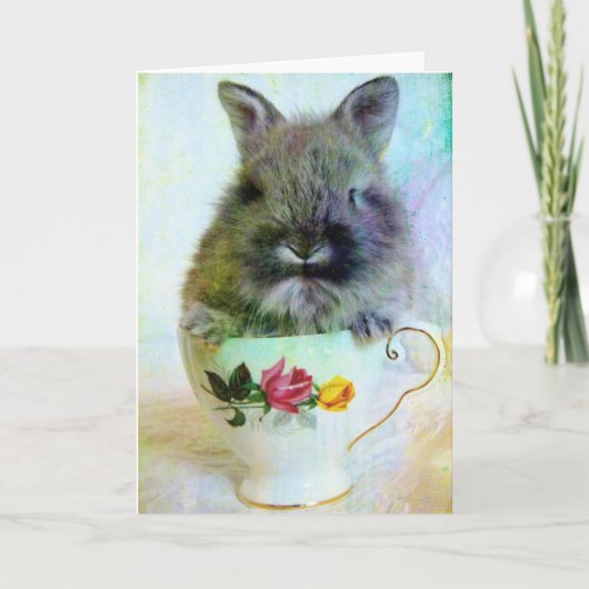 Carte Bunny Teacup (Devant)