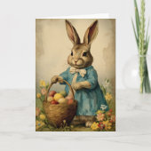 Carte Bunny vintage de Pâques (Devant)