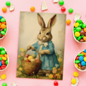 Carte Bunny vintage de Pâques