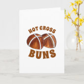 Carte Buns de Pâques Cuisine britannique Boulangerie Pâq (Fleur jaune)