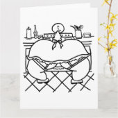 Carte Buns Fraîches Four Big Coloring Card Chubby Art (Fleur jaune)