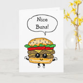 Carte Buns, Pun À Repas, Flirty Boyfriend/Girfriend (Fleur jaune)