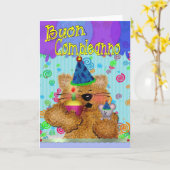 Carte Buon Compleanno (Fleur jaune)