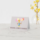 Carte Buon Compleanno Italien Anniversaire (Fleur jaune)