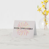 Carte Buon Compleanno Italien Anniversaire (Fleur jaune)