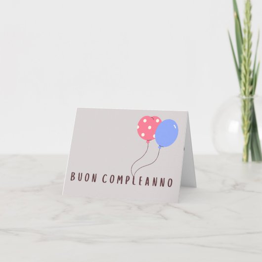 Carte Buon Compleanno Italien Anniversaire (Devant)