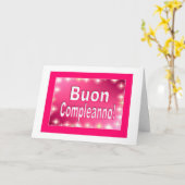 Carte Buon Compleanno - Joyeux anniversaire en italien (Fleur jaune)
