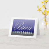 Carte Buon Compleanno - joyeux anniversaire en italien (Fleur jaune)