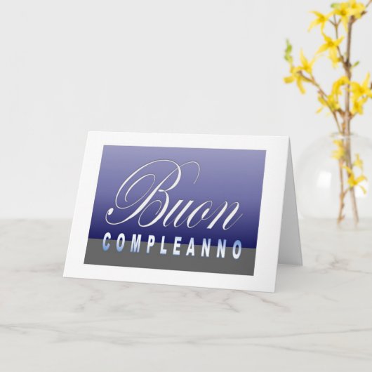 Carte Buon Compleanno - joyeux anniversaire en italien (Fleur jaune)