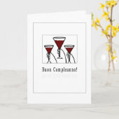 Carte Buon Compleanno - joyeux anniversaire en italien (Fleur jaune)