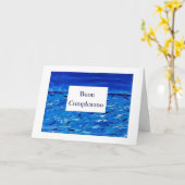 Carte Buon Compleanno - joyeux anniversaire en italien (Fleur jaune)