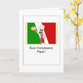 Carte Buon Compleanno Papà - Joyeux anniversaire en Ital (Fleur jaune)