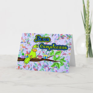 Carte Buon Compleanno -Uccello