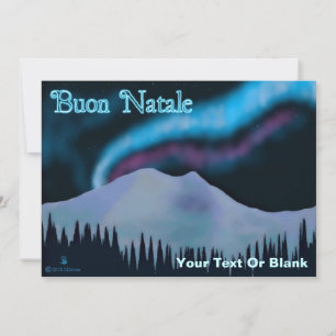 Carte Buon Natale - Aurore bleue