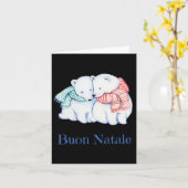 Carte Buon Natale Bears Joyeux Noël Bon Noël (Fleur jaune)