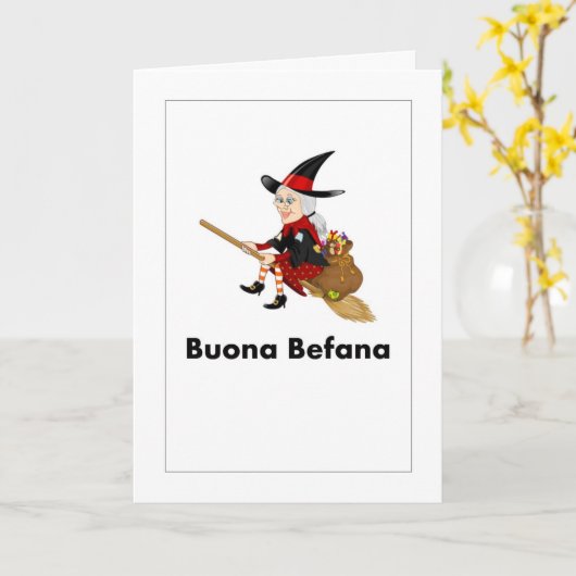 Carte Buona Befana ! (Fleur jaune)