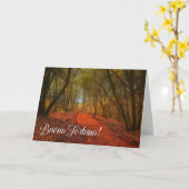 Carte Buona Fortuna Italien Bon chemin de chance vide (Fleur jaune)