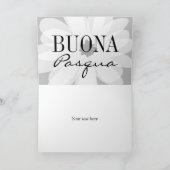 Carte Buona Pasqua Happy Pâques joli accueil fleur (Intérieur)