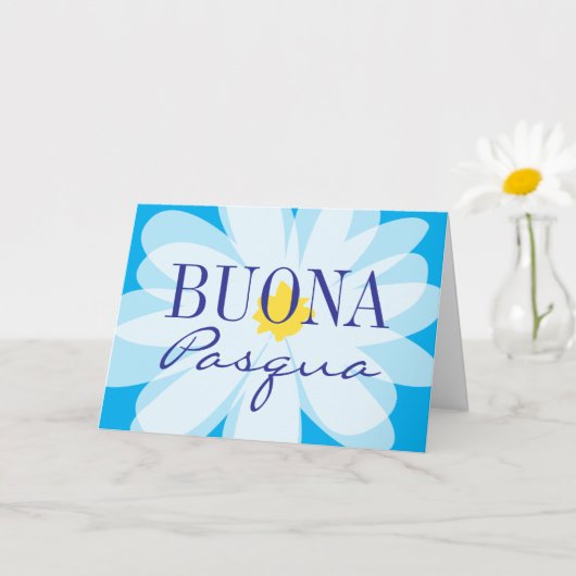 Carte Buona Pasqua Happy Pâques joli accueil fleur (Petite plante)