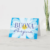 Carte Buona Pasqua Happy Pâques joli accueil fleur (Devant)