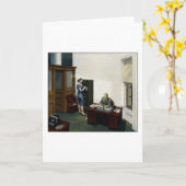 Carte Bureau de nuit - Edward Hopper (Fleur jaune)