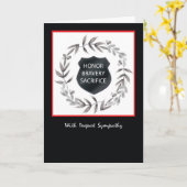 Carte Bureau de police Sympathy Black Wreath (Fleur jaune)