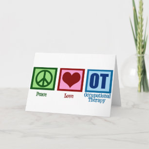 Carte Bureau de thérapie occupationnelle Paix Amour Vaca