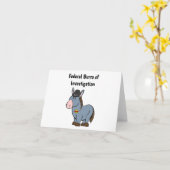 Carte Bureau fédéral d'enquête du FBI Dessin d'âne (Fleur jaune)