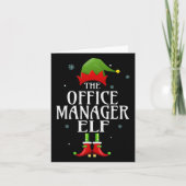 Carte Bureau Manager Elf Xmas Correspondant Groupe Famil (Devant)