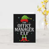 Carte Bureau Manager Elf Xmas Correspondant Groupe Famil (Fleur jaune)