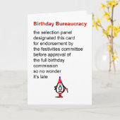 Carte Bureaucratie d'anniversaire - Un poème d'anniversa (Fleur jaune)