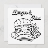 Carte Burger et frites | Couleur (Devant)