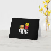 Carte Burger Et Frites Mieux Ensemble Graphique Ludique (Fleur jaune)