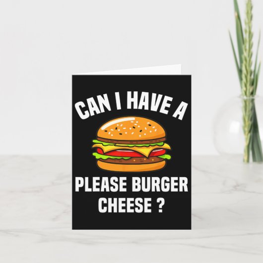 Carte Burger Fromage Hamburger Fromage Bbq Funny Sa (Devant)