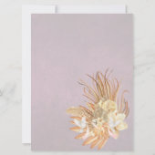 Carte Burgundy Boho Floral Félicitations Mariage (Dos)