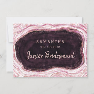 Carte Burgundy Geode Be My Junior Bridesmaid Proposition