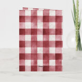 Carte Burgundy Red White Heart Ribbon Valentine's Day (Dos)