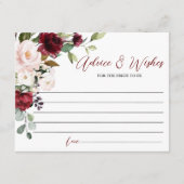 Carte Burgundy Rose Conseils & Wings (Devant)