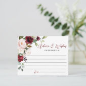 Carte Burgundy Rose Conseils & Wings (Debout devant)