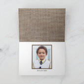 Carte Burlap Mason Jar, premier Merci de communion (Intérieur)