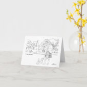 Carte Burleigh Castle Highlander Westie Dogs (Fleur jaune)